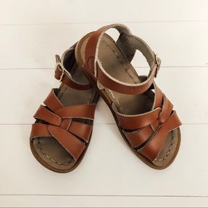 Saltwater Sandals Tan 10 Toddler
